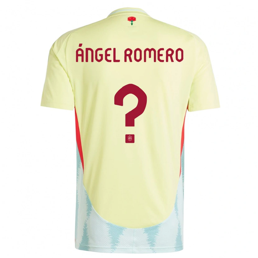Danxen Dames Spanje Miguel Ángel Romero #0 Geel Uitshirt Uittenue 24-26 T-Shirt