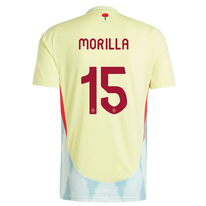 Danxen Dames Spanje Jairo Morilla #15 Geel Uitshirt Uittenue 24-26 T-Shirt