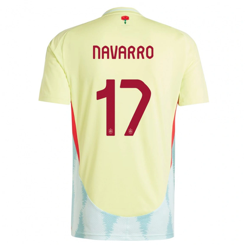 Danxen Dames Spanje Robert Navarro #17 Geel Uitshirt Uittenue 24-26 T-Shirt