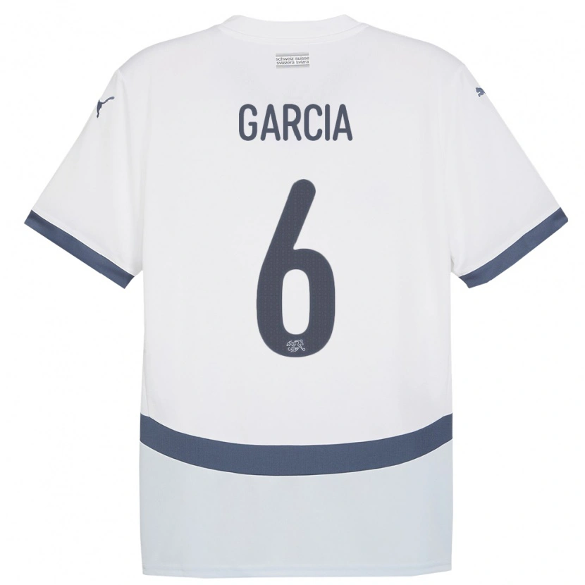 Danxen Dames Zwitserland Ulisses Garcia #6 Wit Uitshirt Uittenue 24-26 T-Shirt