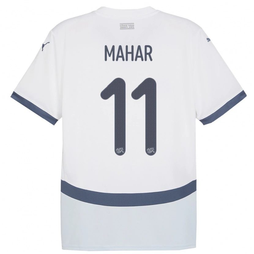 Danxen Dames Zwitserland Sajawal Mahar #11 Wit Uitshirt Uittenue 24-26 T-Shirt