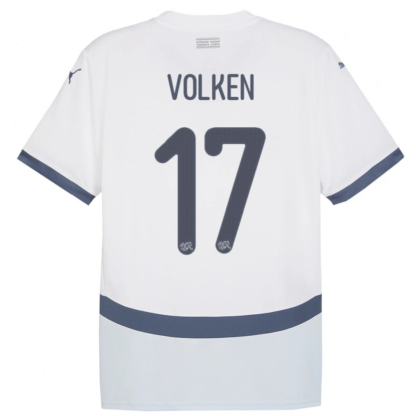 Danxen Dames Zwitserland Neil Volken #17 Wit Uitshirt Uittenue 24-26 T-Shirt