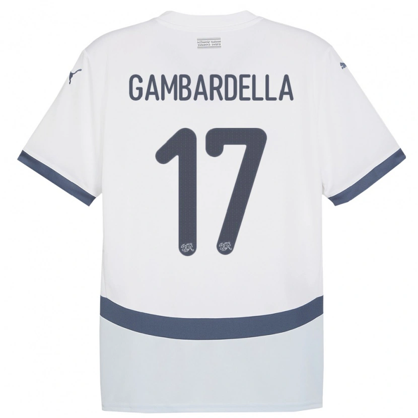 Danxen Dames Zwitserland Matteo Gambardella #17 Wit Uitshirt Uittenue 24-26 T-Shirt