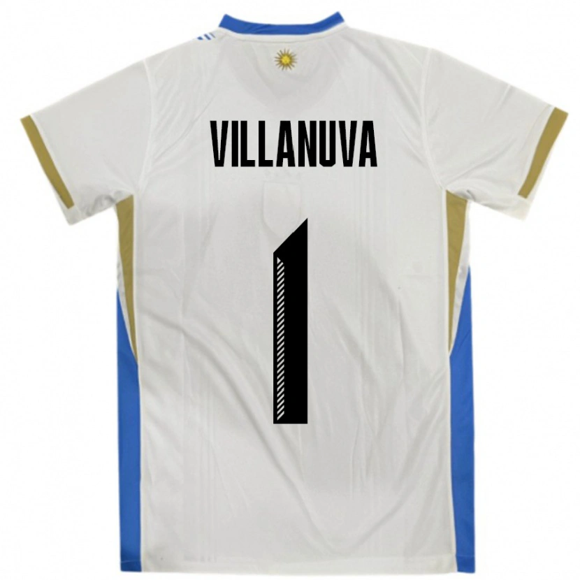 Danxen Dames Uruguay Josefina Villanuva #1 Wit Blauw Uitshirt Uittenue 24-26 T-Shirt