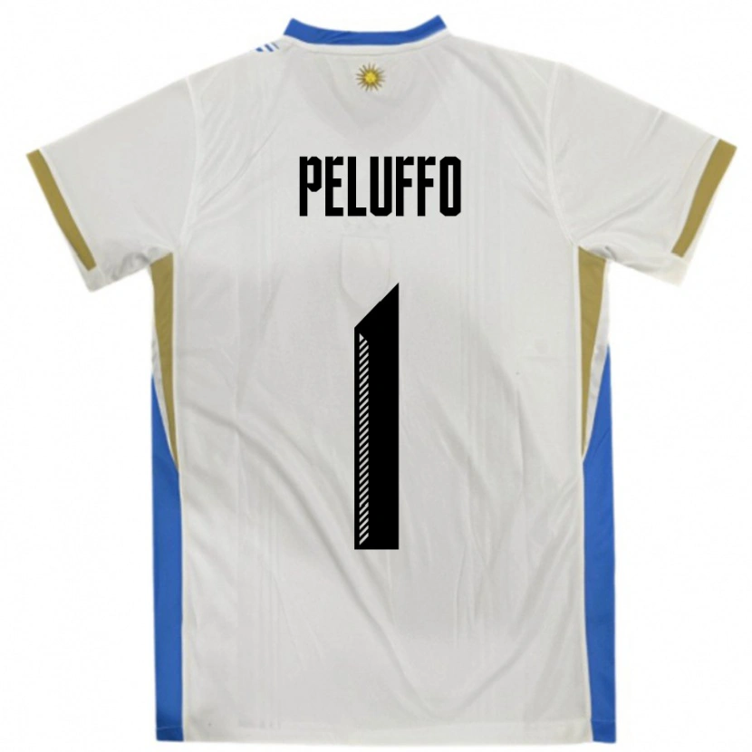 Danxen Dames Uruguay Daniel Peluffo #1 Wit Blauw Uitshirt Uittenue 24-26 T-Shirt