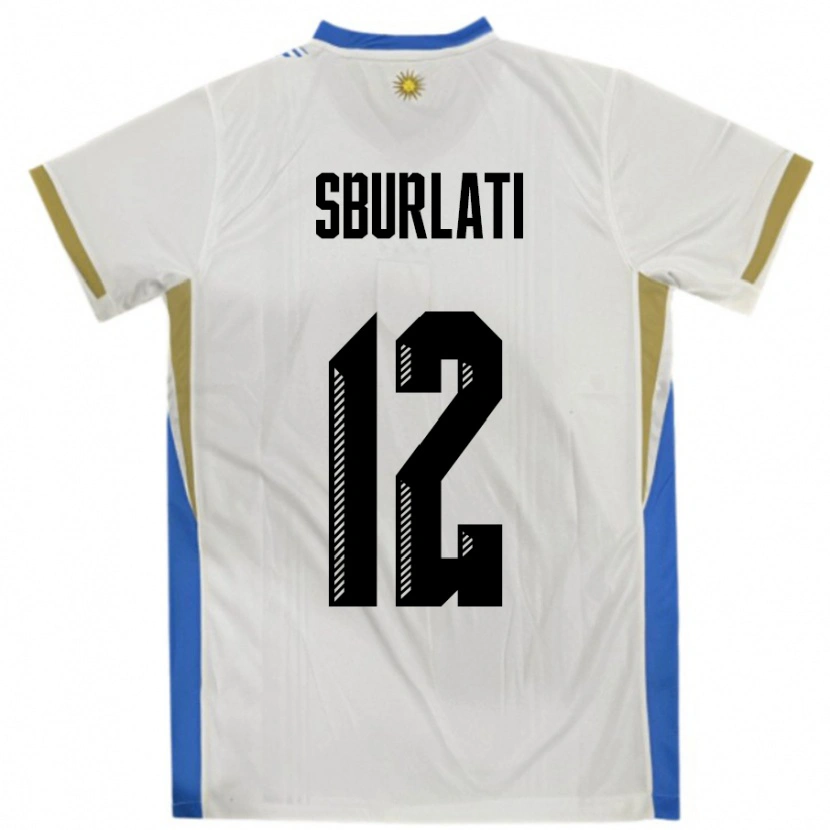 Danxen Dames Uruguay Vanina Sburlati #12 Wit Blauw Uitshirt Uittenue 24-26 T-Shirt