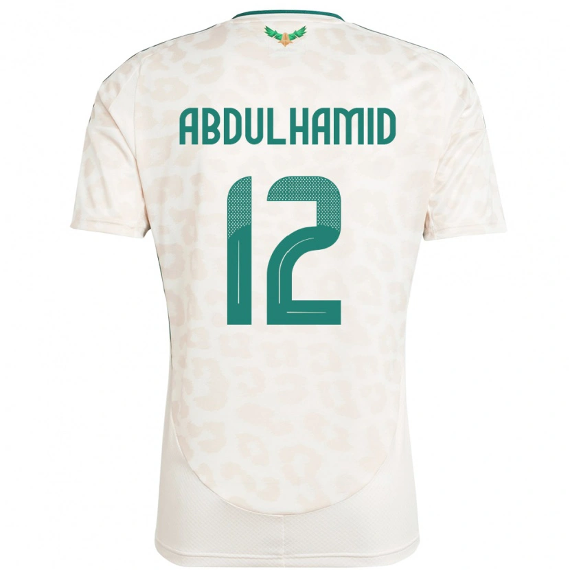 Danxen Dames Saoedi-Arabië Saud Abdulhamid #12 Wit Uitshirt Uittenue 24-26 T-Shirt