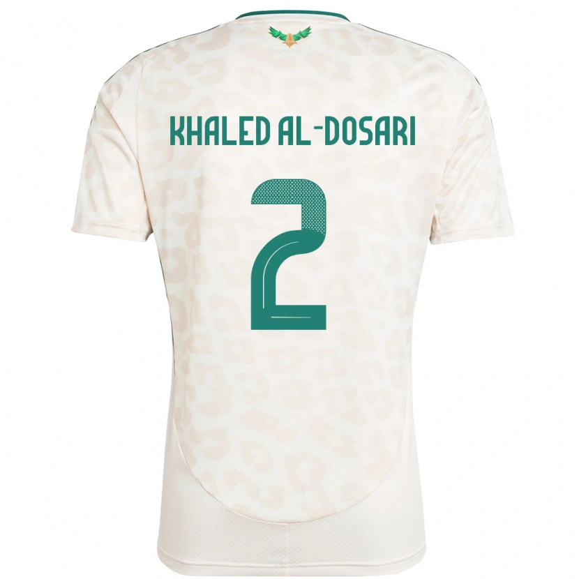 Danxen Dames Saoedi-Arabië Yazeed Khaled Al-Dosari #2 Wit Uitshirt Uittenue 24-26 T-Shirt