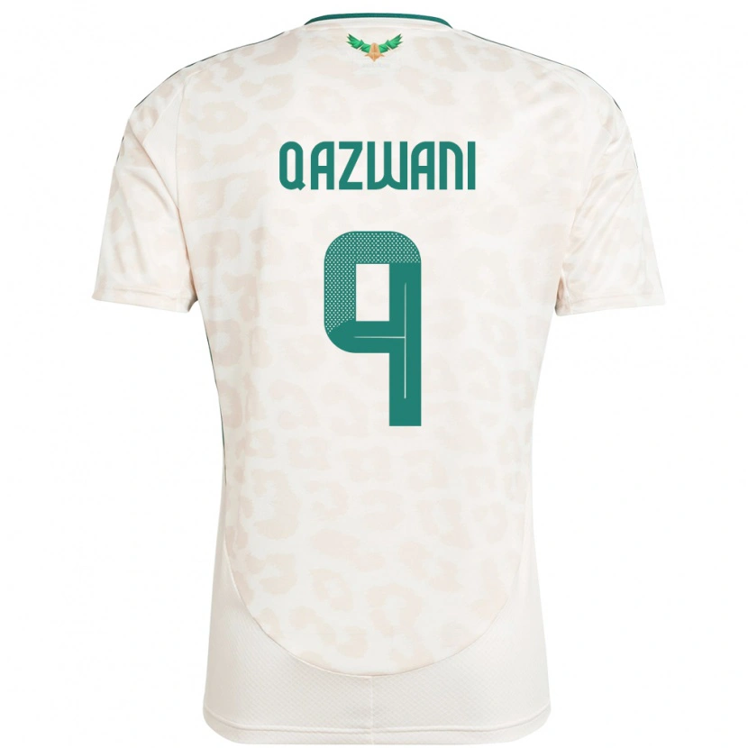 Danxen Dames Saoedi-Arabië Ali Qazwani #9 Wit Uitshirt Uittenue 24-26 T-Shirt