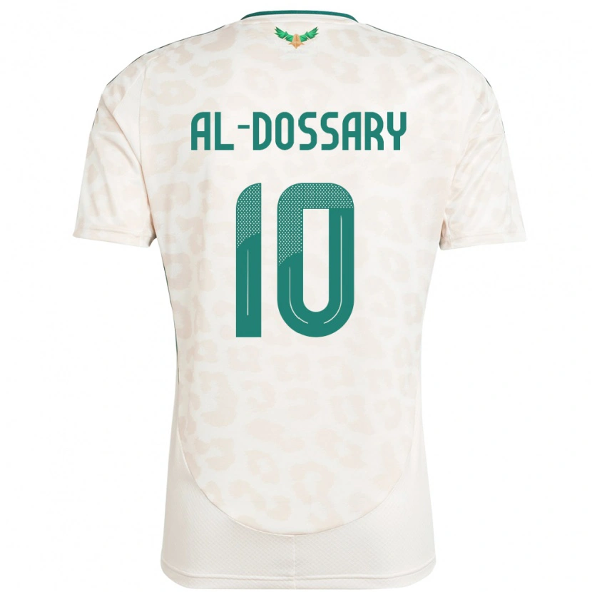 Danxen Dames Saoedi-Arabië Abdullah Al-Dossary #10 Wit Uitshirt Uittenue 24-26 T-Shirt
