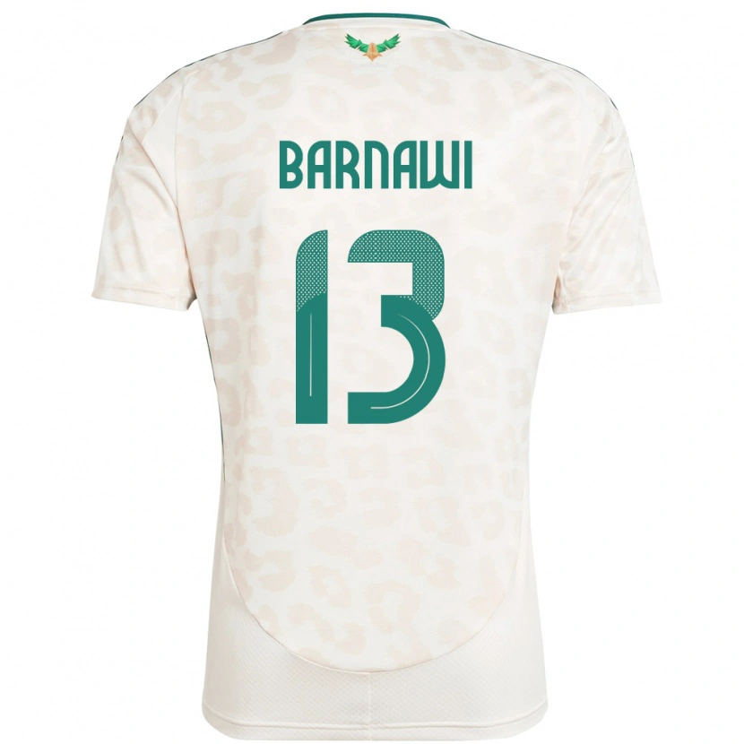 Danxen Dames Saoedi-Arabië Abdulsalam Barnawi #13 Wit Uitshirt Uittenue 24-26 T-Shirt