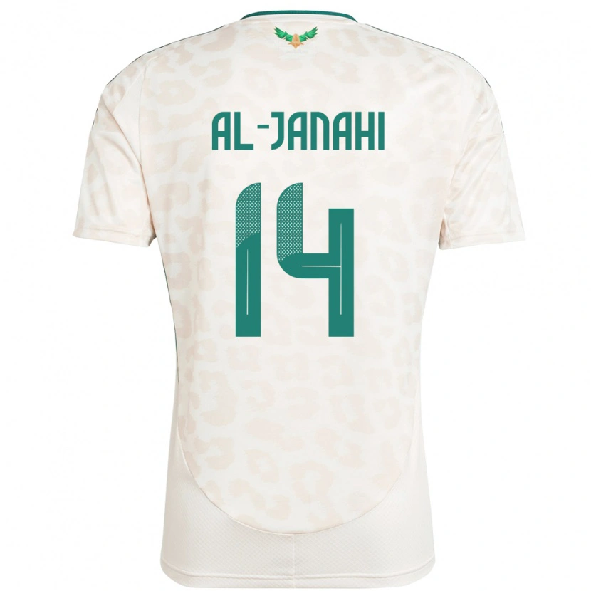 Danxen Dames Saoedi-Arabië Nawaf Al-Janahi #14 Wit Uitshirt Uittenue 24-26 T-Shirt