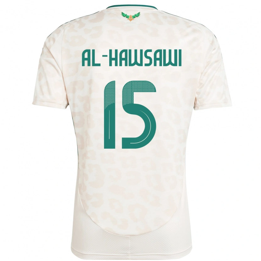 Danxen Dames Saoedi-Arabië Suhayb Al-Hawsawi #15 Wit Uitshirt Uittenue 24-26 T-Shirt