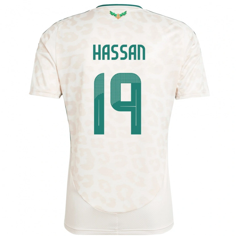 Danxen Dames Saoedi-Arabië Abdulhakim Hassan #19 Wit Uitshirt Uittenue 24-26 T-Shirt