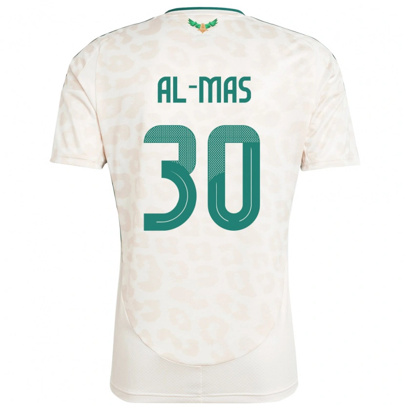 Danxen Dames Saoedi-Arabië Abdullah Al-Mas #30 Wit Uitshirt Uittenue 24-26 T-Shirt