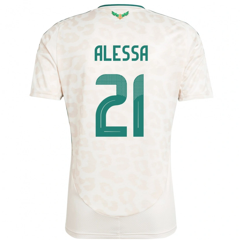Danxen Dames Saoedi-Arabië Mohammed Alessa #21 Wit Uitshirt Uittenue 24-26 T-Shirt