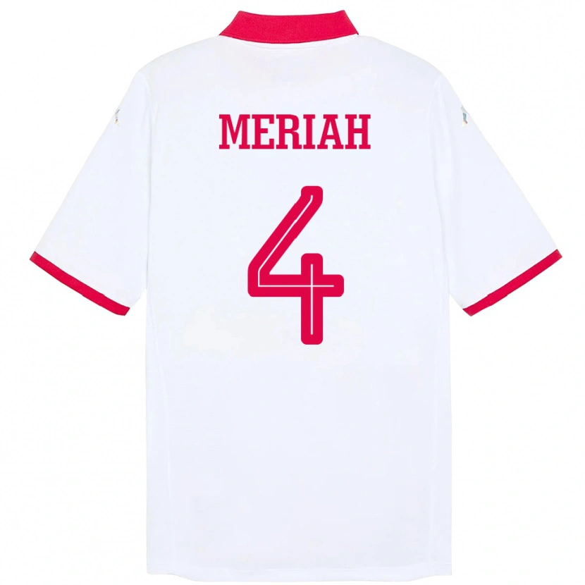 Danxen Dames Tunesië Yassine Meriah #4 Wit Uitshirt Uittenue 24-26 T-Shirt