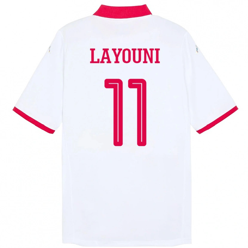 Danxen Dames Tunesië Amor Layouni #11 Wit Uitshirt Uittenue 24-26 T-Shirt