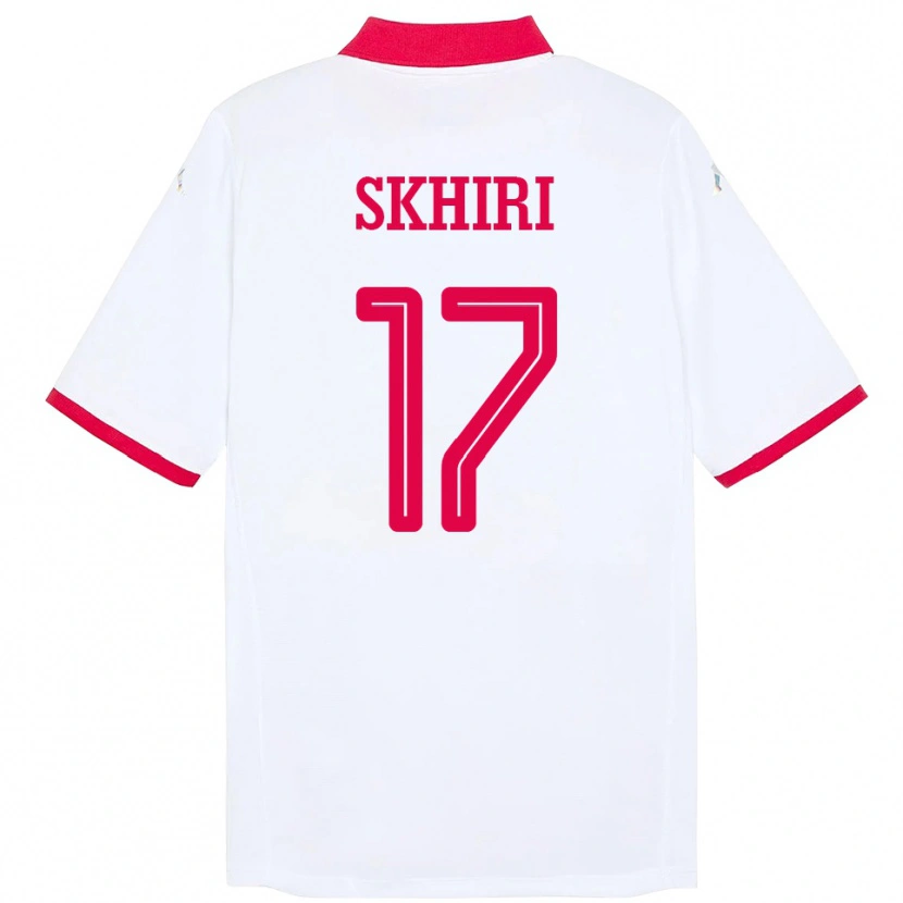 Danxen Dames Tunesië Ellyes Skhiri #17 Wit Uitshirt Uittenue 24-26 T-Shirt