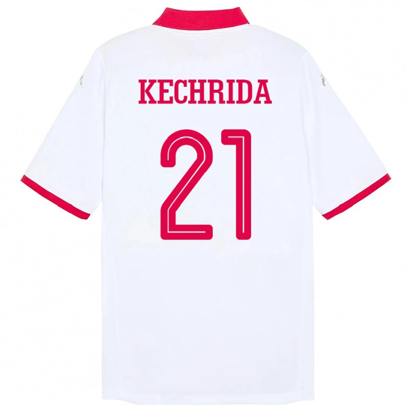 Danxen Dames Tunesië Wajdi Kechrida #21 Wit Uitshirt Uittenue 24-26 T-Shirt