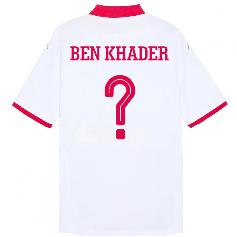 Danxen Dames Tunesië Chaouki Ben Khader #0 Wit Uitshirt Uittenue 24-26 T-Shirt