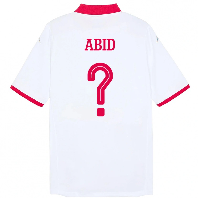 Danxen Dames Tunesië Oussama Abid #0 Wit Uitshirt Uittenue 24-26 T-Shirt