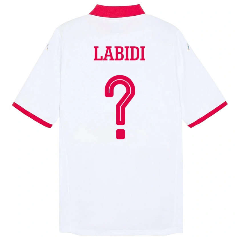Danxen Dames Tunesië Chiheb Labidi #0 Wit Uitshirt Uittenue 24-26 T-Shirt