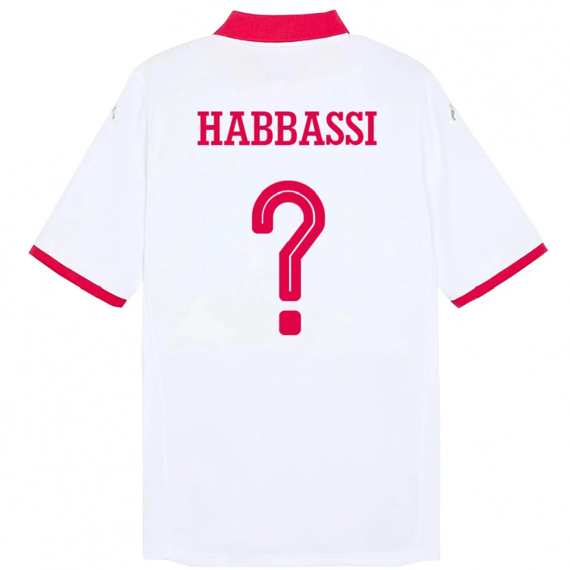 Danxen Dames Tunesië Achref Habbassi #0 Wit Uitshirt Uittenue 24-26 T-Shirt