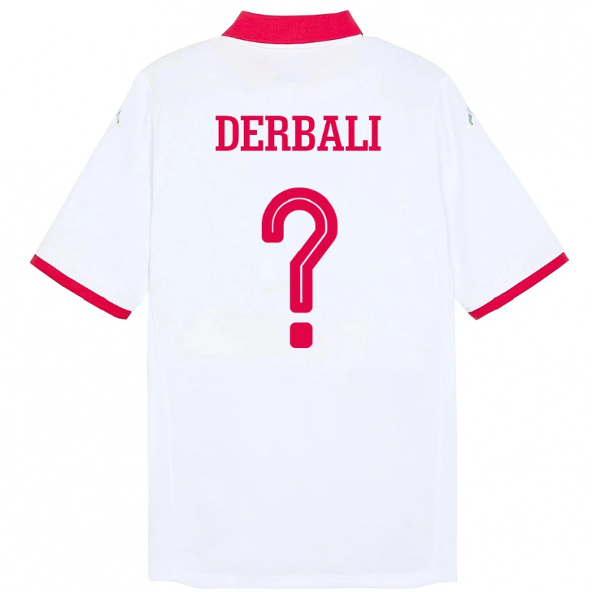 Danxen Dames Tunesië Alaeddine Derbali #0 Wit Uitshirt Uittenue 24-26 T-Shirt