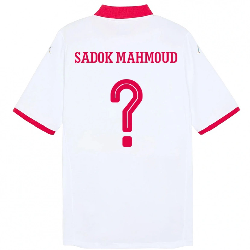 Danxen Dames Tunesië Mohamed Sadok Mahmoud #0 Wit Uitshirt Uittenue 24-26 T-Shirt