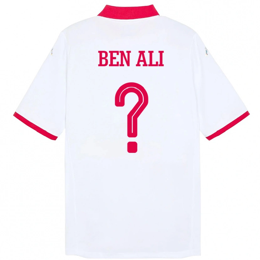 Danxen Dames Tunesië Omar Ben Ali #0 Wit Uitshirt Uittenue 24-26 T-Shirt