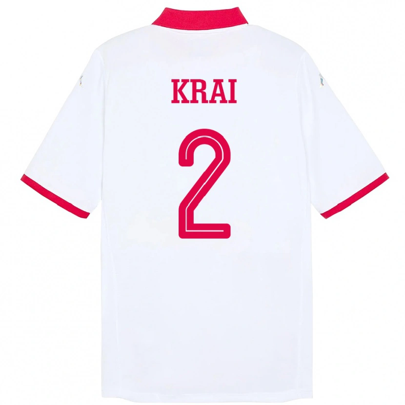 Danxen Dames Tunesië Kabil Krai #2 Wit Uitshirt Uittenue 24-26 T-Shirt