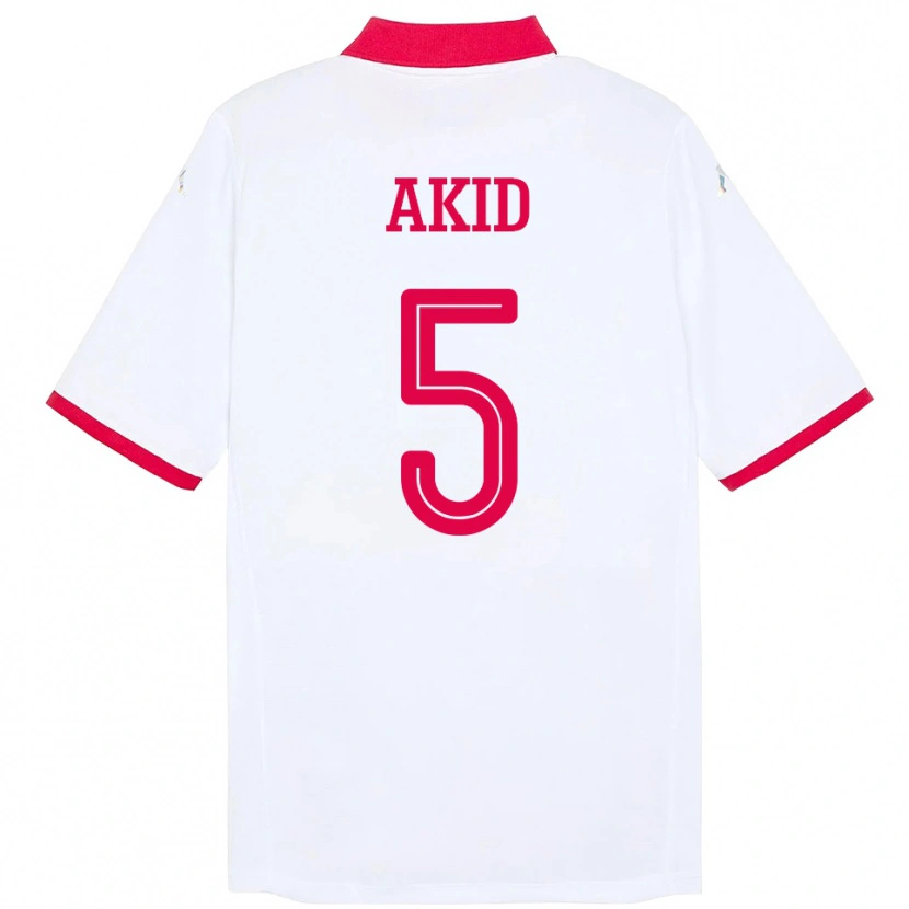 Danxen Dames Tunesië Abdessalem Akid #5 Wit Uitshirt Uittenue 24-26 T-Shirt