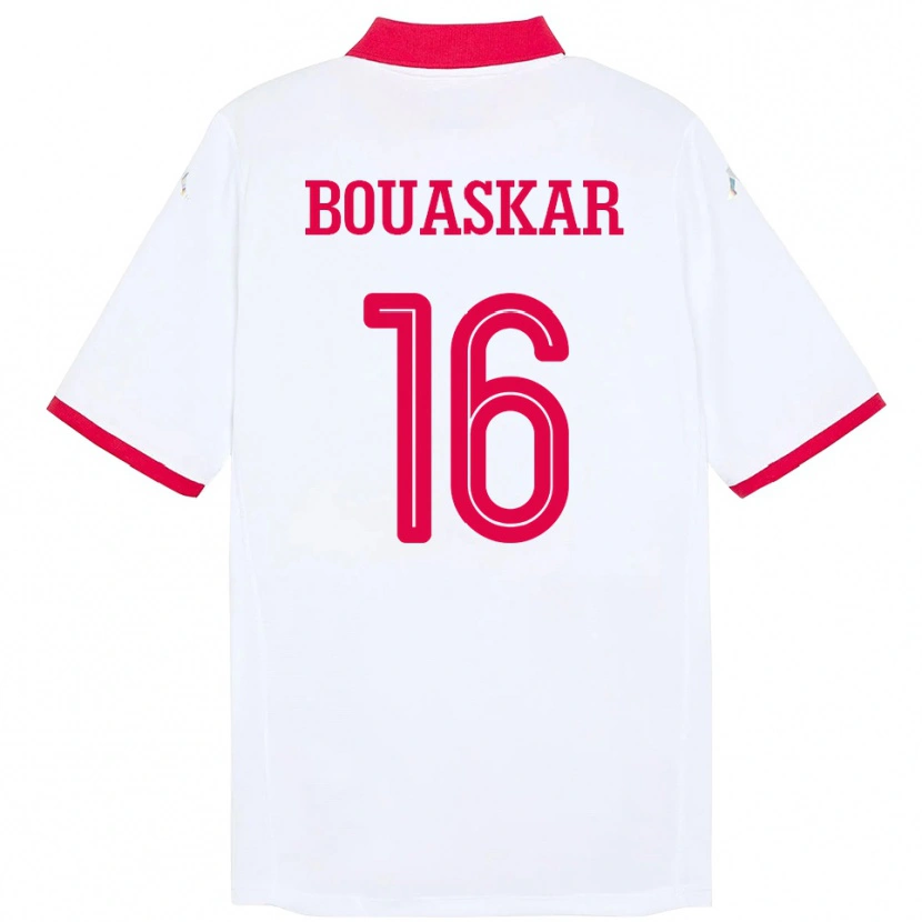 Danxen Dames Tunesië Slim Bouaskar #16 Wit Uitshirt Uittenue 24-26 T-Shirt