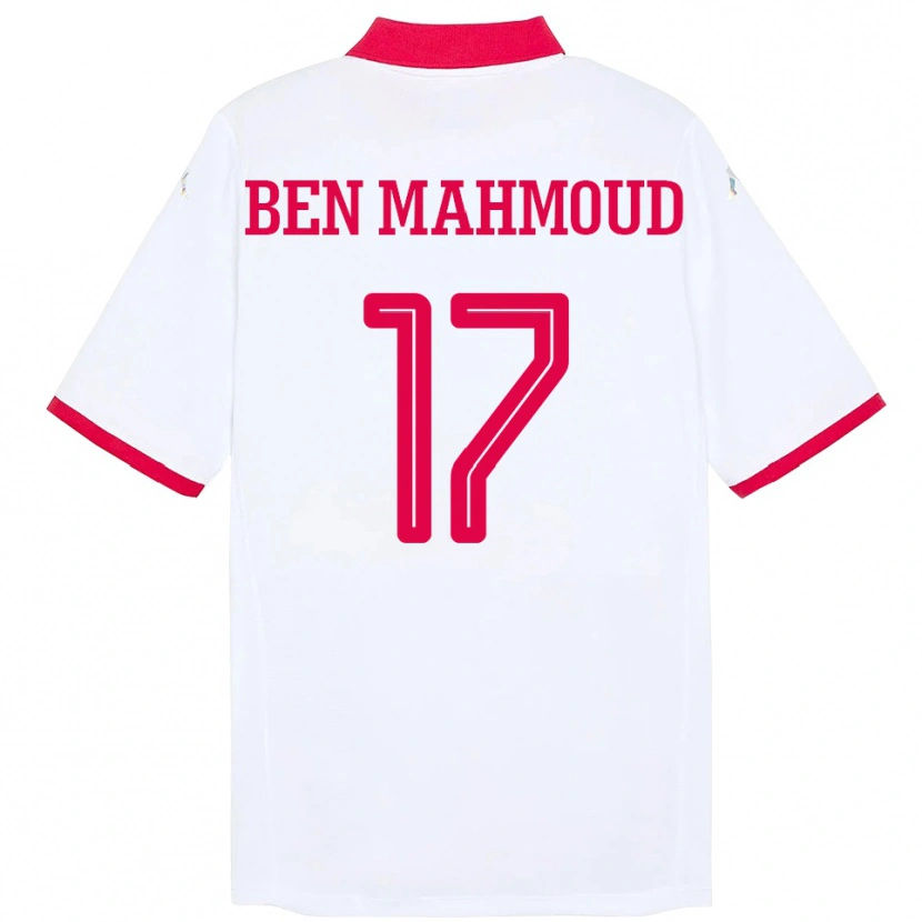 Danxen Dames Tunesië Yessine Ben Mahmoud #17 Wit Uitshirt Uittenue 24-26 T-Shirt