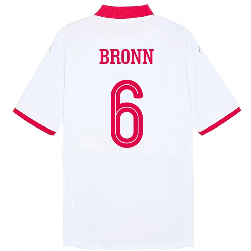 Danxen Dames Tunesië Dylan Bronn #6 Wit Uitshirt Uittenue 24-26 T-Shirt
