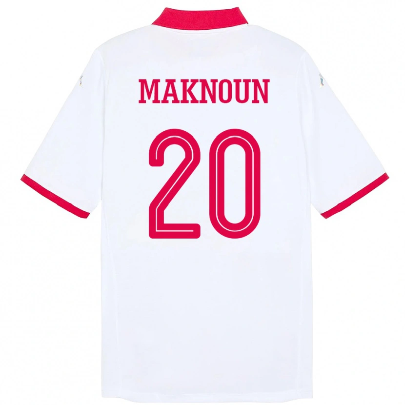 Danxen Dames Tunesië Leila Maknoun #20 Wit Uitshirt Uittenue 24-26 T-Shirt