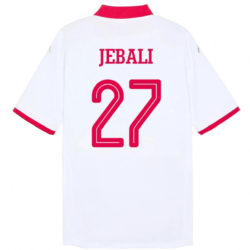 Danxen Dames Tunesië Issam Jebali #27 Wit Uitshirt Uittenue 24-26 T-Shirt