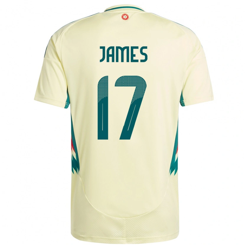 Danxen Dames Wales Jordan James #17 Beige Geel Uitshirt Uittenue 24-26 T-Shirt