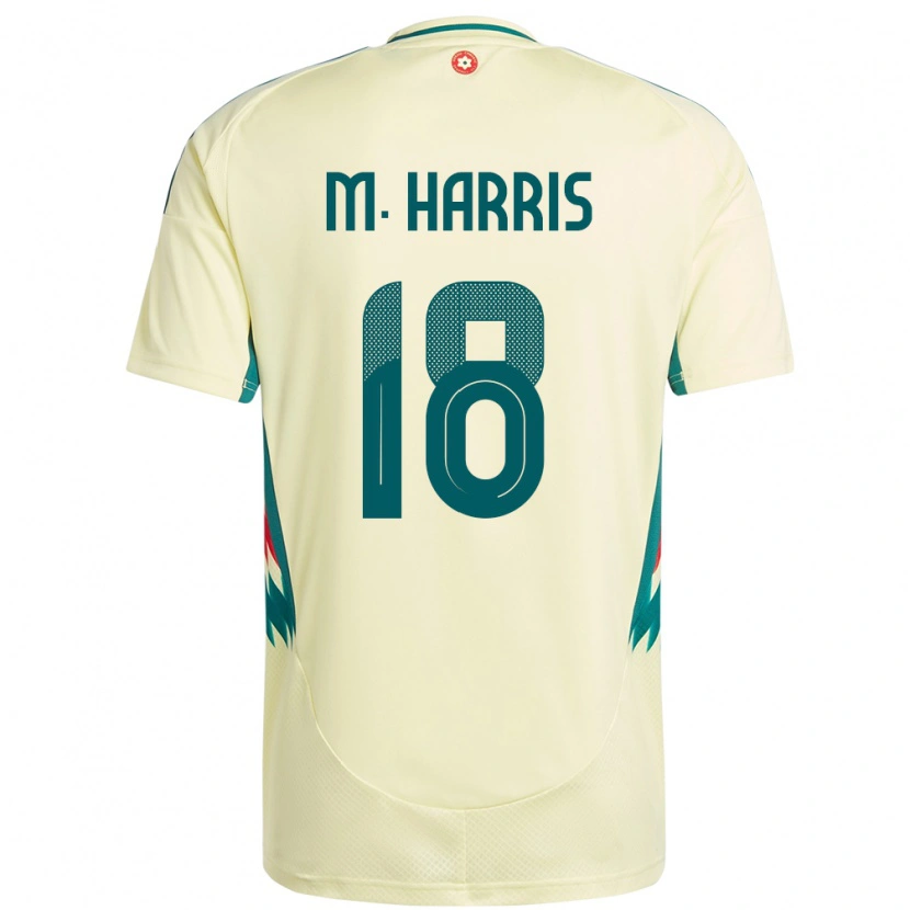 Danxen Dames Wales Mark Harris #18 Beige Geel Uitshirt Uittenue 24-26 T-Shirt