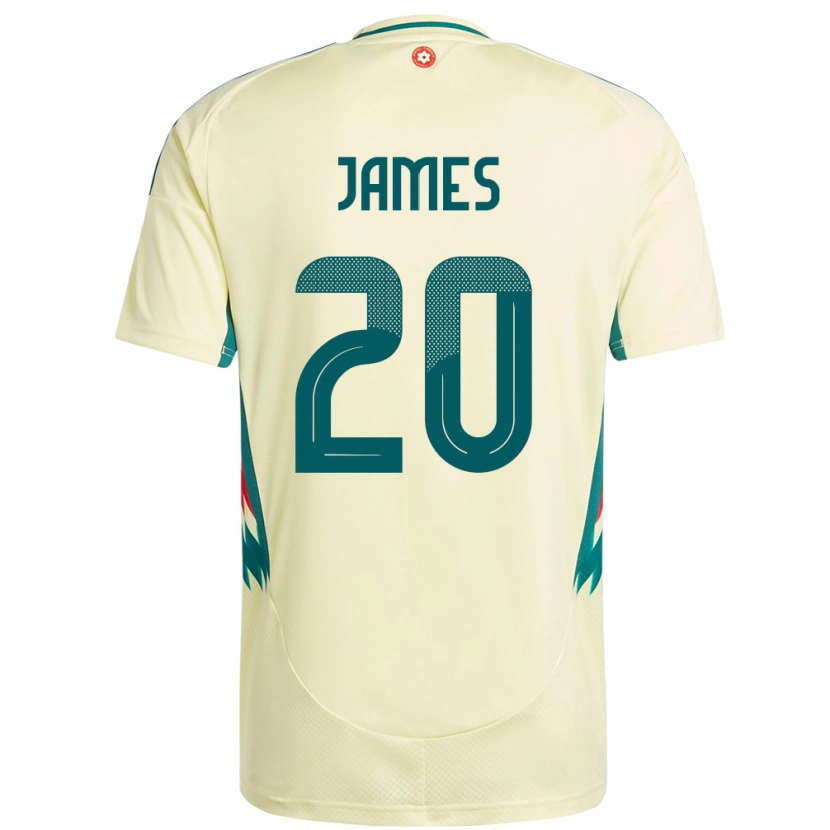 Danxen Dames Wales Daniel James #20 Beige Geel Uitshirt Uittenue 24-26 T-Shirt