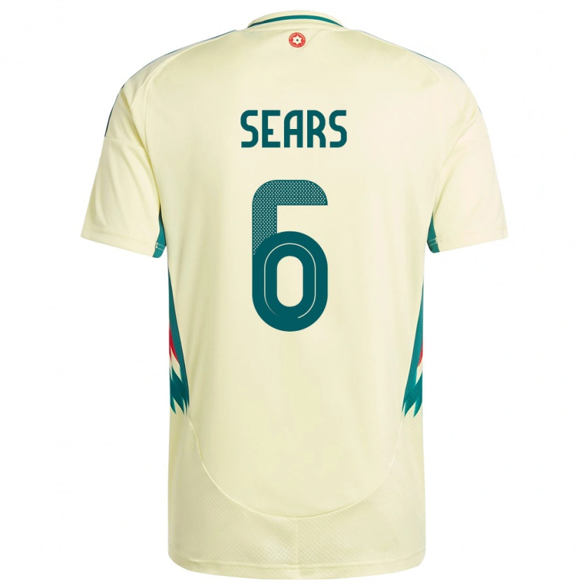 Danxen Dames Wales Ryan Sears #6 Beige Geel Uitshirt Uittenue 24-26 T-Shirt