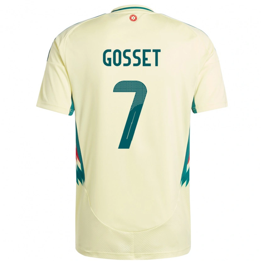 Danxen Dames Wales Danny Gosset #7 Beige Geel Uitshirt Uittenue 24-26 T-Shirt