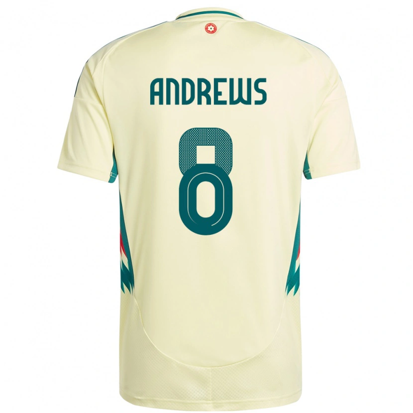 Danxen Dames Wales Kai Andrews #8 Beige Geel Uitshirt Uittenue 24-26 T-Shirt
