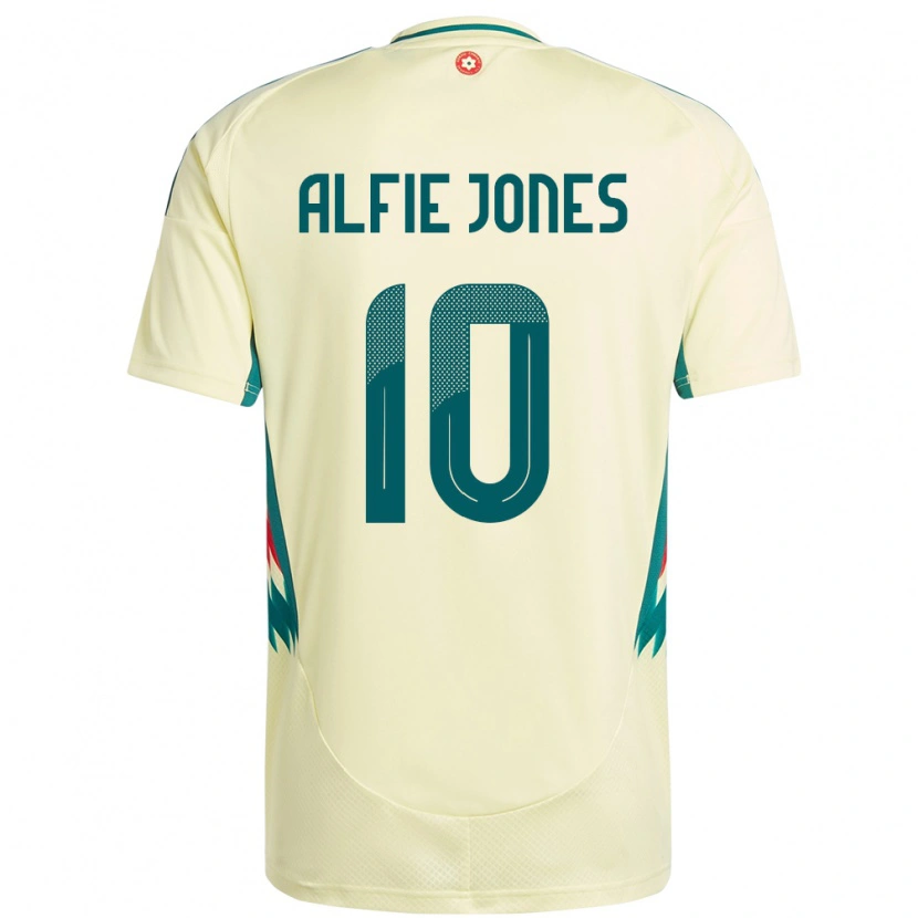 Danxen Dames Wales Alfie Jones #10 Beige Geel Uitshirt Uittenue 24-26 T-Shirt