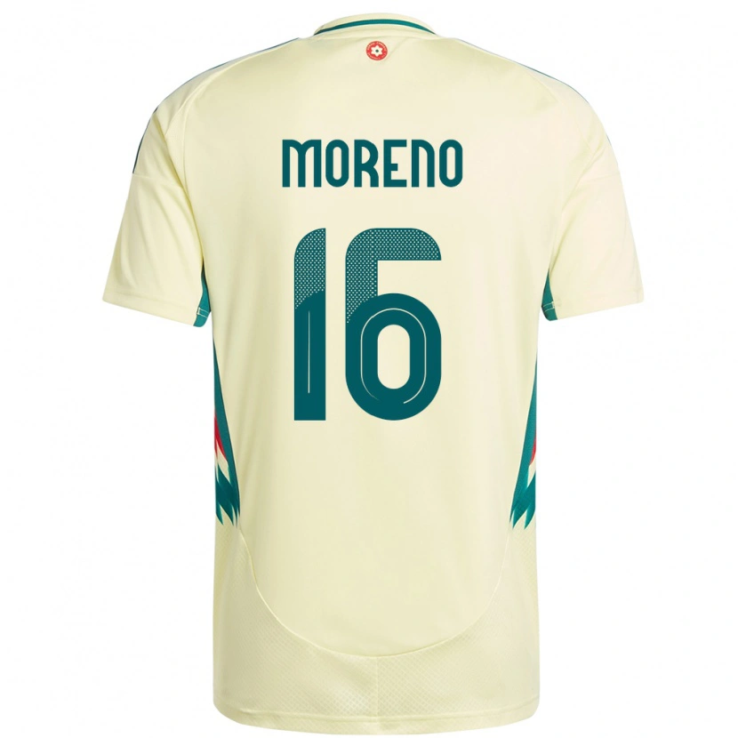 Danxen Dames Wales Paul Moreno #16 Beige Geel Uitshirt Uittenue 24-26 T-Shirt