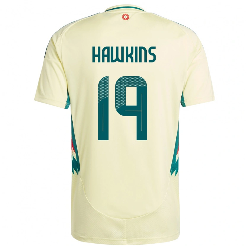 Danxen Dames Wales Max Hawkins #19 Beige Geel Uitshirt Uittenue 24-26 T-Shirt