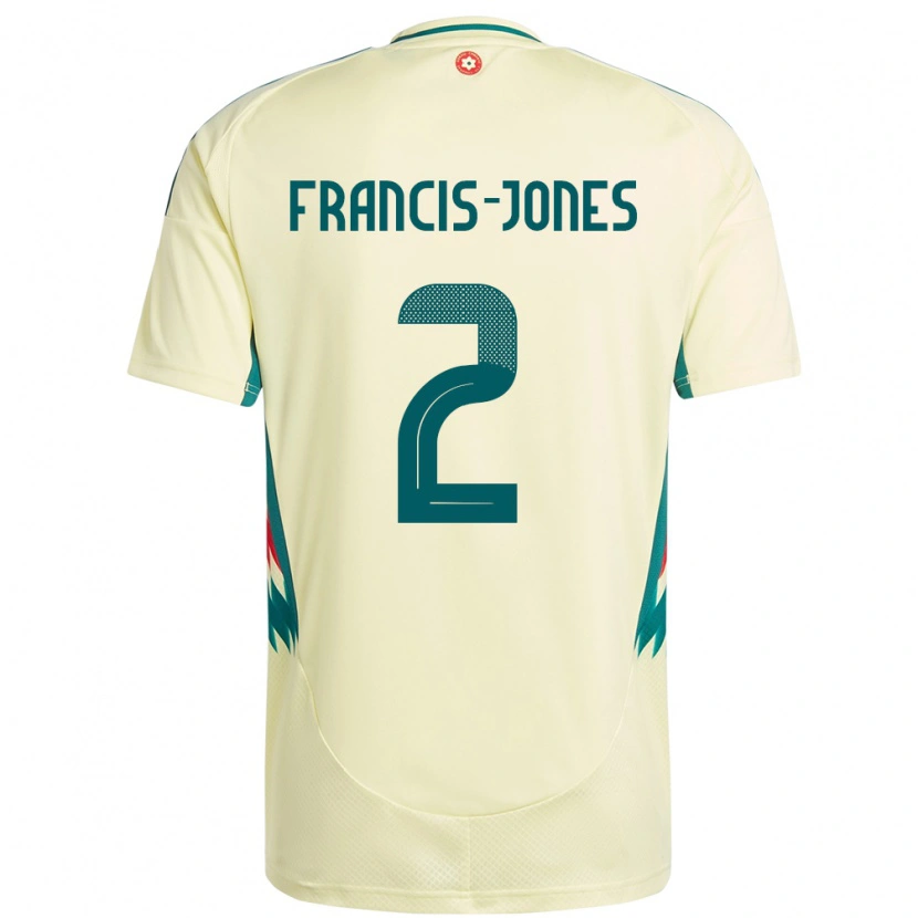 Danxen Dames Wales Maria Francis Jones #2 Beige Geel Uitshirt Uittenue 24-26 T-Shirt