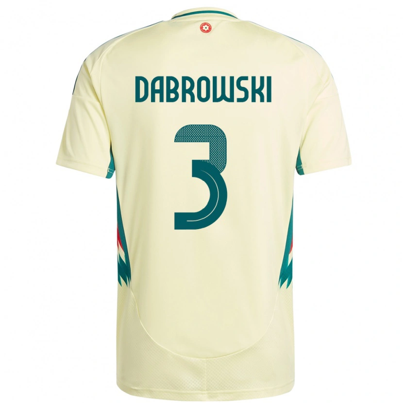 Danxen Dames Wales Sebastian Dabrowski #3 Beige Geel Uitshirt Uittenue 24-26 T-Shirt