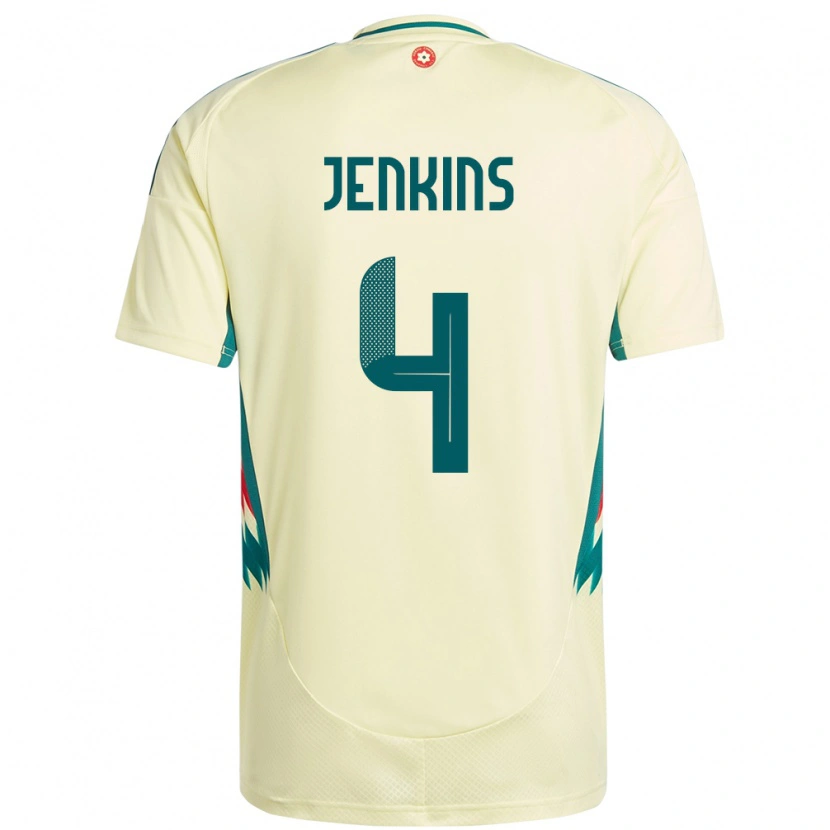 Danxen Dames Wales Shaunna Jenkins #4 Beige Geel Uitshirt Uittenue 24-26 T-Shirt